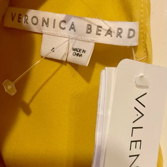 NWT VERONICA BEARD Florencia YELLOW Crinkle Silk EVENING DRESS MOB PROM 4 $698! - Picture 11 of 12